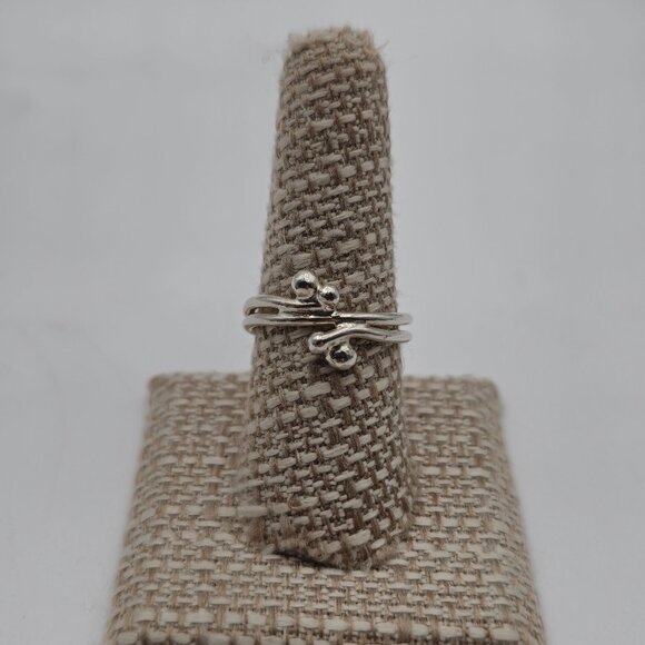 Size 8.75 Sterling Silver Stylish Unique Band Ring A3563 - Picture 1 of 7